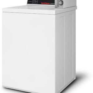 Speed Queen SWNSX2SP115TW02 26 Inch Commercial Top-Load Washer with 3.19 Cu. Ft. Capacity, Stainless Steel Tub, 710 RPM Extraction Speed, Automatic Balancing Suspension, Four-Vane Polypropylene Agitator, Coin-Slide Control, 6 Wash Cycles, and cULus Certified