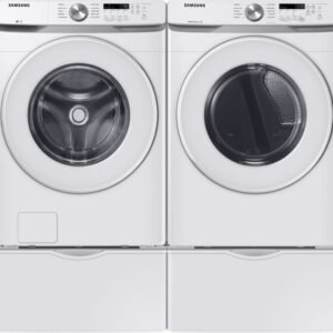 Samsung WF45T6000AW 27 Inch Front Load Washer with 4.5 Cu. Ft. Capacity, VRT Plus™ Technology, Smart Care, 10 Wash Cycles, Quick Wash, Self Clean, ADA Compliant, and ENERGY STAR® Certified
